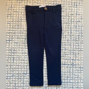 Hadas Navy slim knit pants size 3y. Slim euro adjustable waist